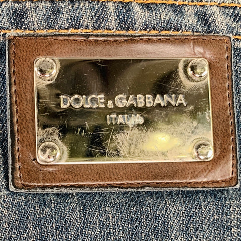 DOLCE & GABBANA Size 28 Blue Cotton Straight Jeans