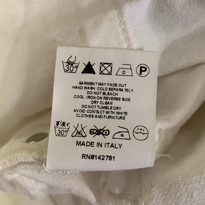 AIME LEON DORE Size 29 White Solid Cotton Slim Jeans