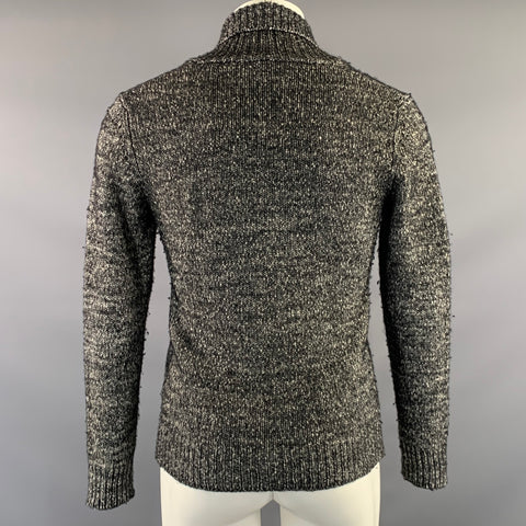 AGNÈS B. Size S Grey Heather Cotton Wool Knit Sweater