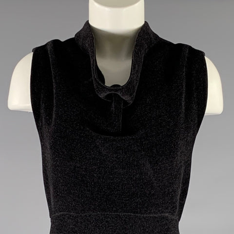 EMPORIO ARMANI Grey Wool Blend Heather Sleeveless Dress