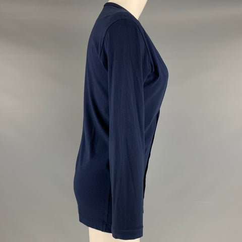 COMME des GARCONS Cárdigan con botones de punto de algodón azul marino talla S