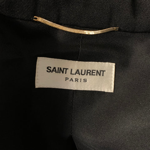 SAINT LAURENT Size 4 Black Wool 718636 Y7E63 1000 Jacket Blazer