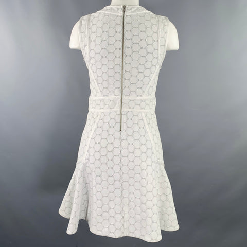 MARC by MARC JACOBS Size XS White Black Nylon Blend Dots Sleeveless Dress