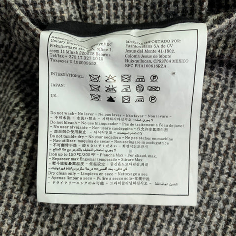 SUIT SUPPLY Size 46 Grey Charcoal Tweed Wool Blend Coat