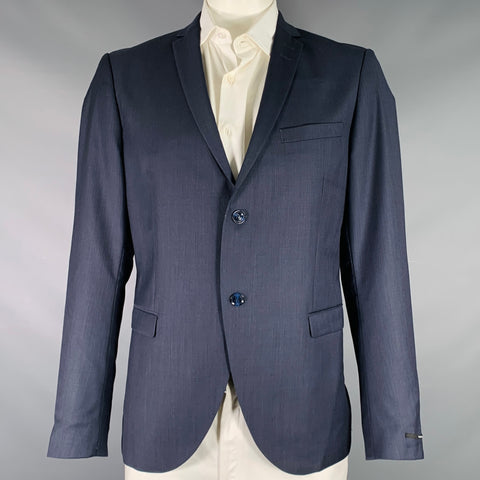 TIGER of SWEDEN Size 46 Navy Wool Notch Lapel Sport Coat