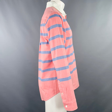 Chemise à manches longues en coton rugby rayée rose et bleue, taille S, d'OCTOBER'S VERY OWN