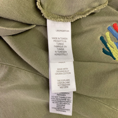 PS by PAUL SMITH Size S Green Patch Organic Cotton Half Placket Polo
