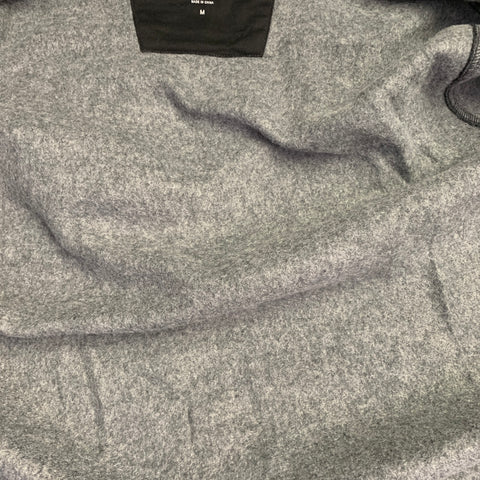 JOHN VARVATOS * U.S.A. Size M Grey Charcoal Heather Cotton Blend Hooded Zip Up Jacket