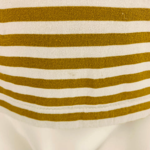 COMME des GARCONS Size S White Blue Tan Stripe Cotton Long Sleeve T-shirt