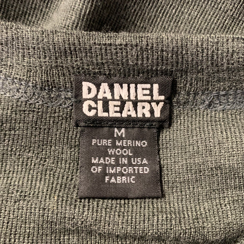 DANIEL CLEARY Size M Green Charcoal Knit Wool T-shirt
