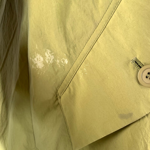 ISSEY MIYAKE Size M Green Polyester Trench Jacket