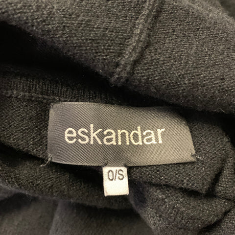 ESKANDAR Size M Black Cashmere Turtleneck Sweater