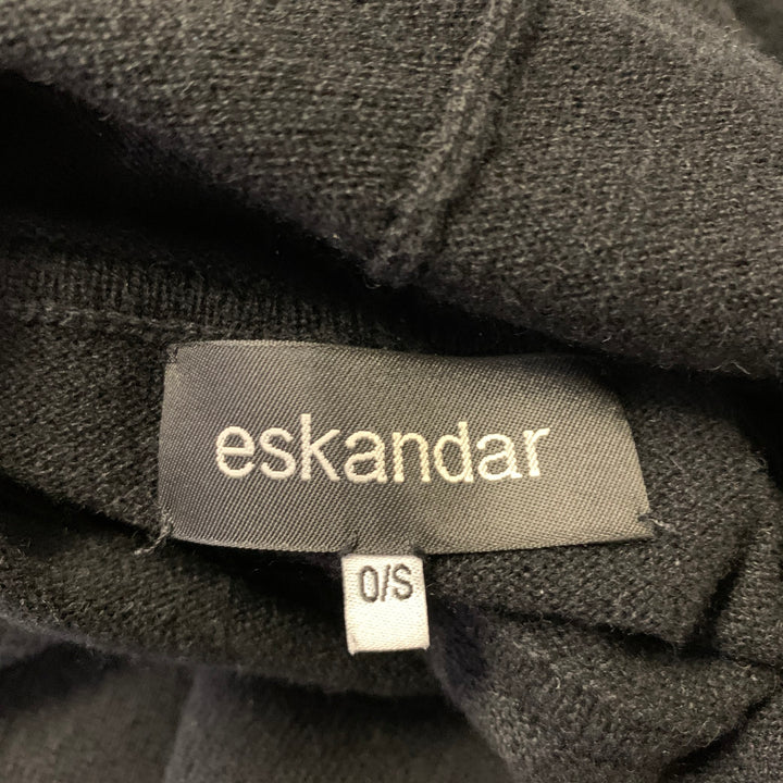 ESKANDAR Size M Black Cashmere Turtleneck Sweater