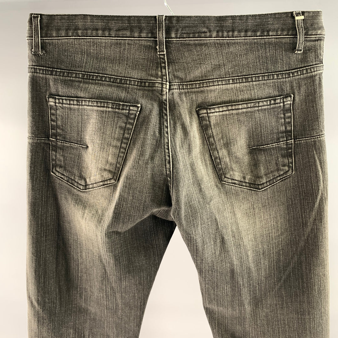 DIOR HOMME Size 31 Grey Wash Cotton Skinny Fit Jeans