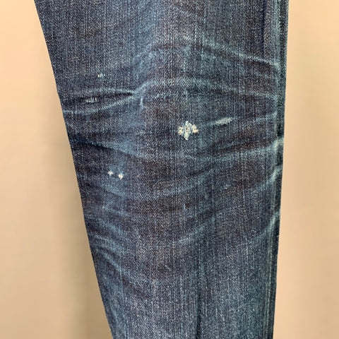 RAG & BONE Size 30 Blue Contrast Stitch Cotton Straight Selvedge Jeans