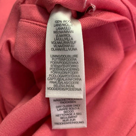PAUL SMITH Size 31 Pink Twill Wool Flat Front Cuffed Dress Pants