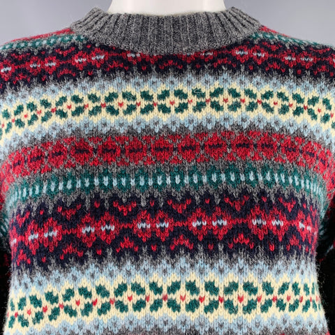 JUNYA WATANABE Size S Multi Color Wool Blend Mixed Patterns Sweater