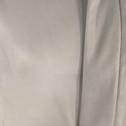 NAHMIAS Size S White Lamb Leather Carpenter Jacket