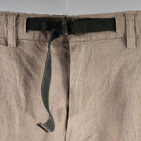 SATURDAYS NYC Size 30 Grey Charcoal Cotton Blend Belted Casual Pants
