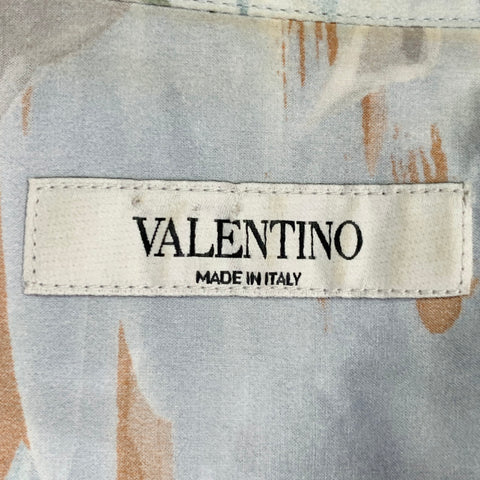 VALENTINO Size S Multi Color Hawaiian Tropical Cotton Button Up Long Sleeve Shirt