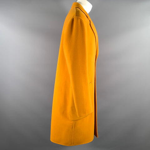 AMI by ALEXANDRE MATTIUSSI Size 38 Yellow Mustard Wool  Cashmere Coat