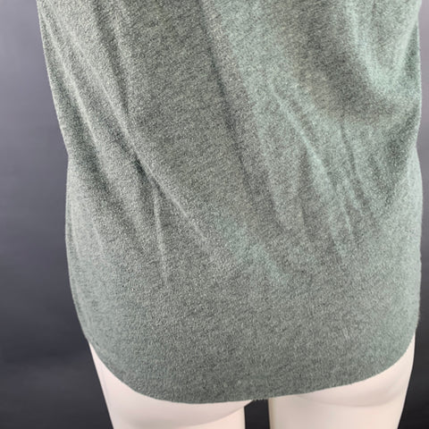 BURBERRY BRIT Size S Blue Green Checkered Cotton Crew Neck T-shirt