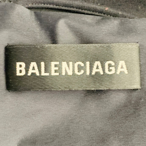 BALENCIAGA Size S Black Viscose Blend Zip Up Jacket