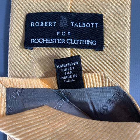 ROBERT TALBOTT Yellow Gold Stripe Silk Tie