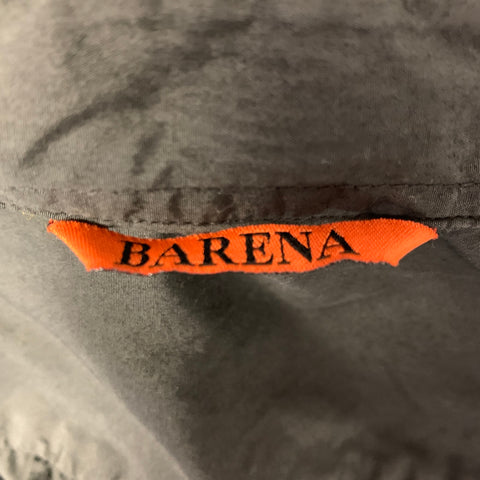 BARENA Size XL Grey Cotton Long Sleeve Shirt