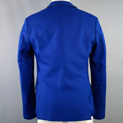 HAIDER ACKERMANN Size 40 Royal Blue Wool Open Front Notch Lapel Sport Coat