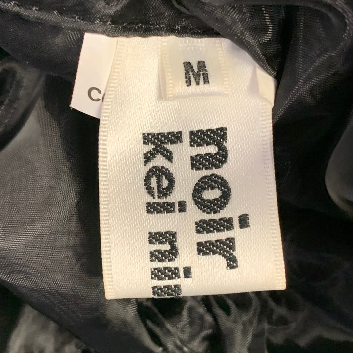 NOIR KEI NINOMIYA Size S Black Silver Polyamide Chain Zip Up Jacket