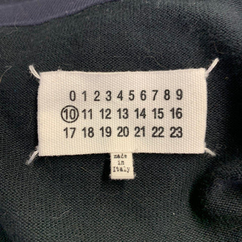 MAISON MARTIN MARGIELA Size M Black Cotton Shawl Collar V-Neck Cardigan