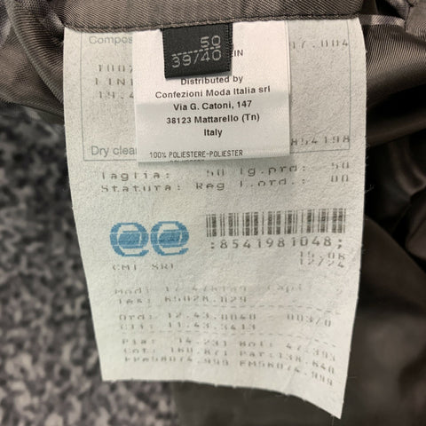 CALVIN KLEIN 'COLLECTION' Talla 42 Abrigo deportivo de poliéster abstracto gris oliva