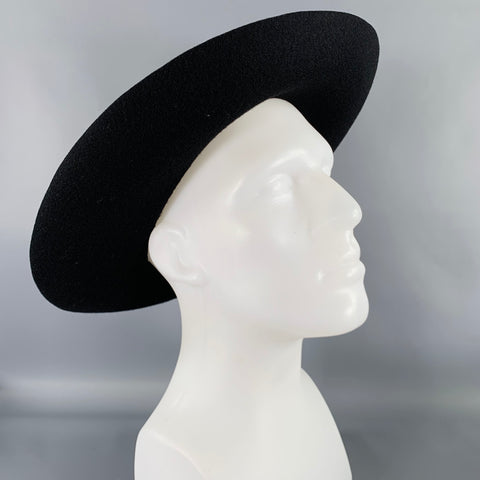 COMME des GARCONS Black Wool Felt Wide Brim Hat