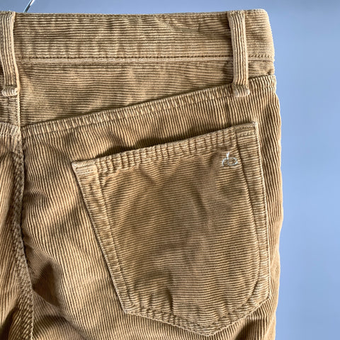 RAG & BONE Size 32 Camel Corduroy Cotton Blend Casual Pants