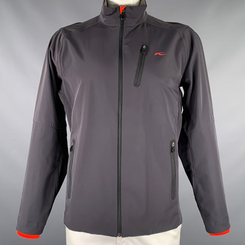 KJUS Size XL Charcoal Grey Nylon Spandex Zip Up Jacket