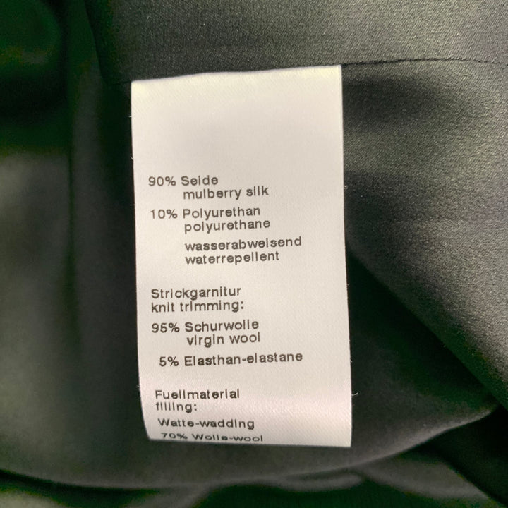 AKRIS Size 12 Black Silk Blend Quilted Coat