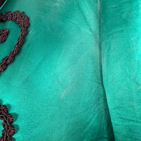 DOLCE & GABBANA SS15 Size 44 Green Black Silk Cotton Cropped Matador Sport Coat