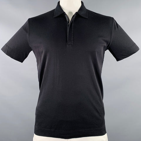 BOSS by HUGO BOSS Size L Black Polyamide Blend Zip Polo