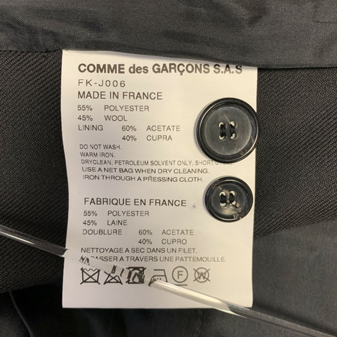COMME des GARCONS SHIRT Chest Size S Black Polyester / Wool Sport Coat