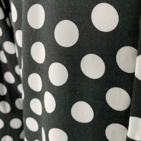 AMI by ALEXANDRE MATTIUSSI Size S Black White Polka Dot Long Sleeve Shirt