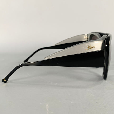 LUAR Black Grey Two Tone Acetate Double Layer Sunglasses