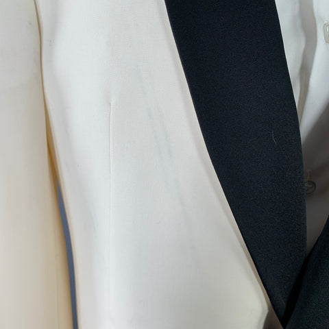 TED BAKER Size 42 Beige Black Wool Shawl Collar Sport Coat