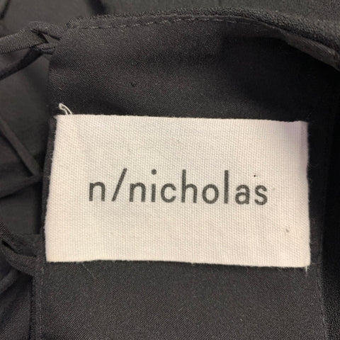 N/NICHOLAS Size 2 Black Polyester Back Corset Lace-Up Vest