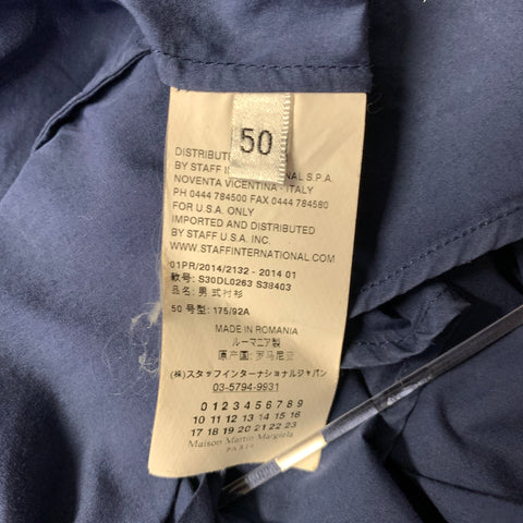 MAISON MARGIELA Size M Navy Cotton Button Down Long Sleeve Shirt