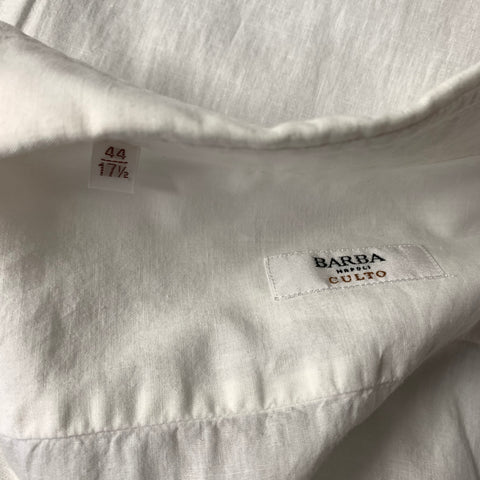 BARBA NAPOLI Size L White Button Up Long Sleeve Shirt