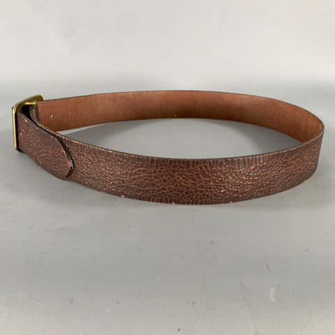 LAUREN by RALPH LAUREN Size M Brown Crackled Leather Belt