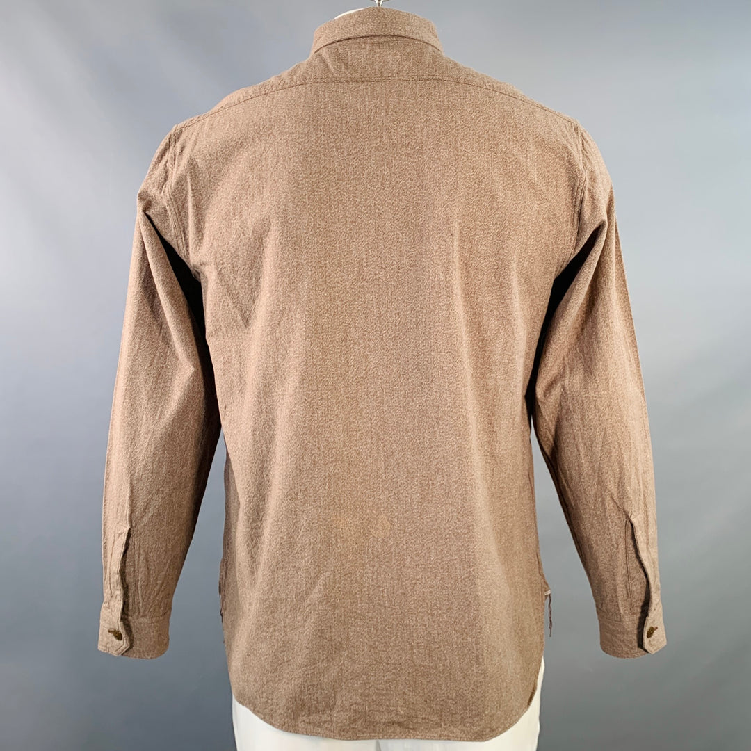 BUZZ RICKSON & CO. INC. Size L Brown Heather Cotton Long Sleeve Shirt