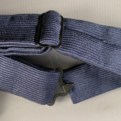 CHARVET Navy Textured Silk Bow Tie