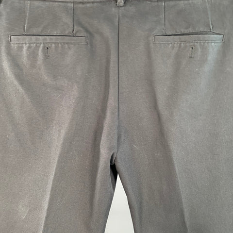 MAISON MARTIN MARGIELA Size 36 Black Cotton Twill Flat Front Button Fly Dress Pants